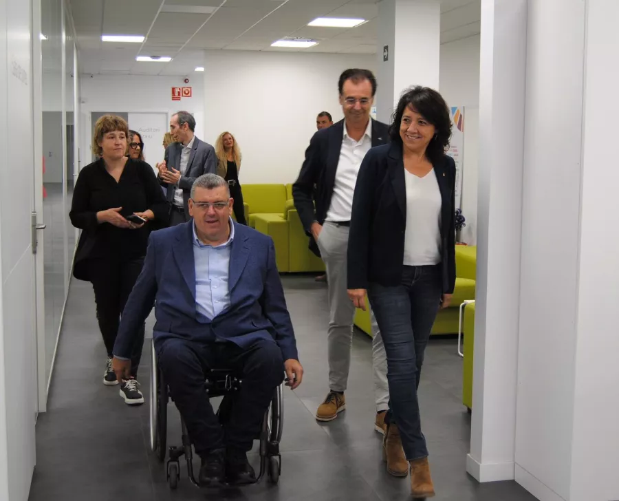 Moment de la visita a les instal·lacions de Support-Girona