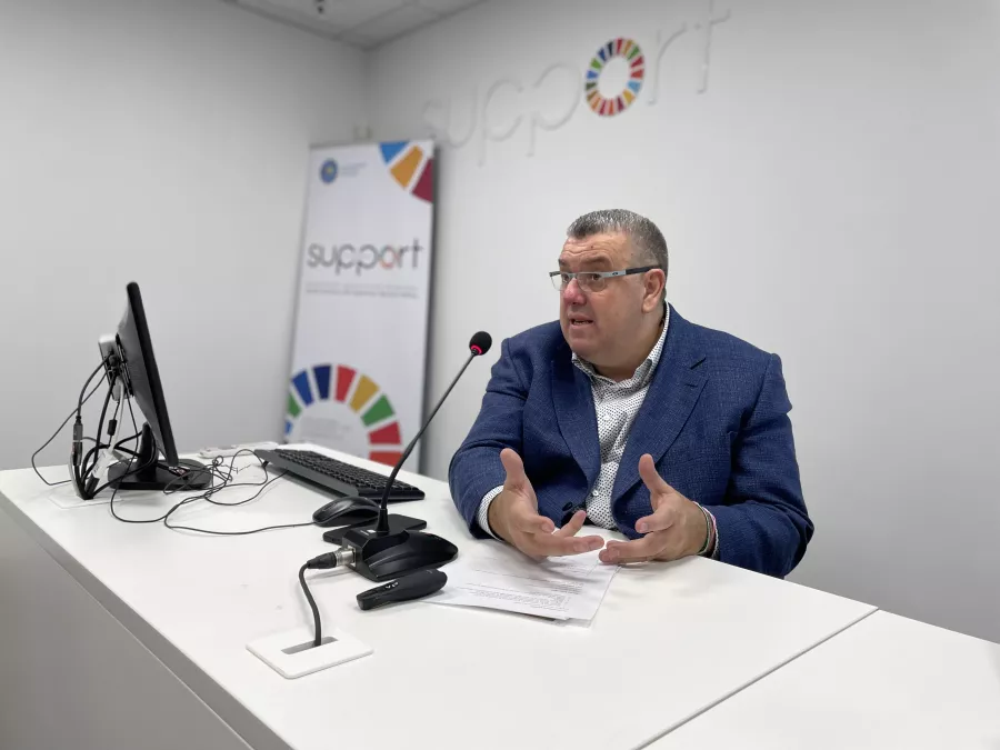 El director de Support-Girona, Josep Maria Solé, durant la seva intervenció.