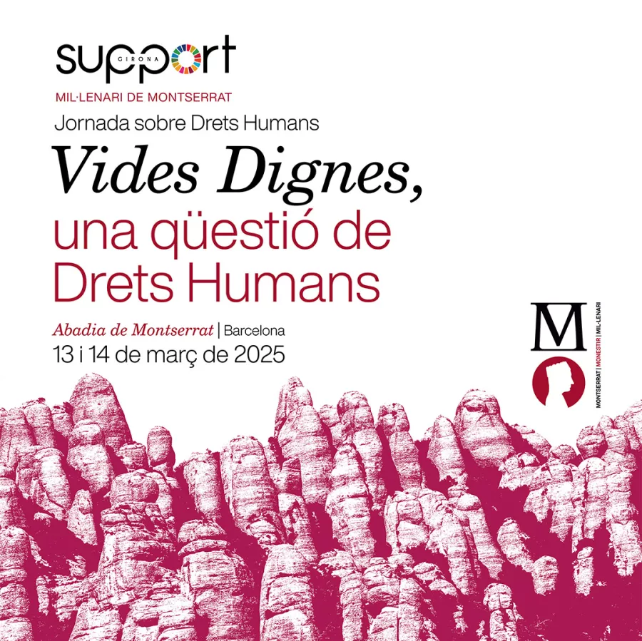 Cartell de les jornades "Vides Dignes, una qüestió de Drets Humans"